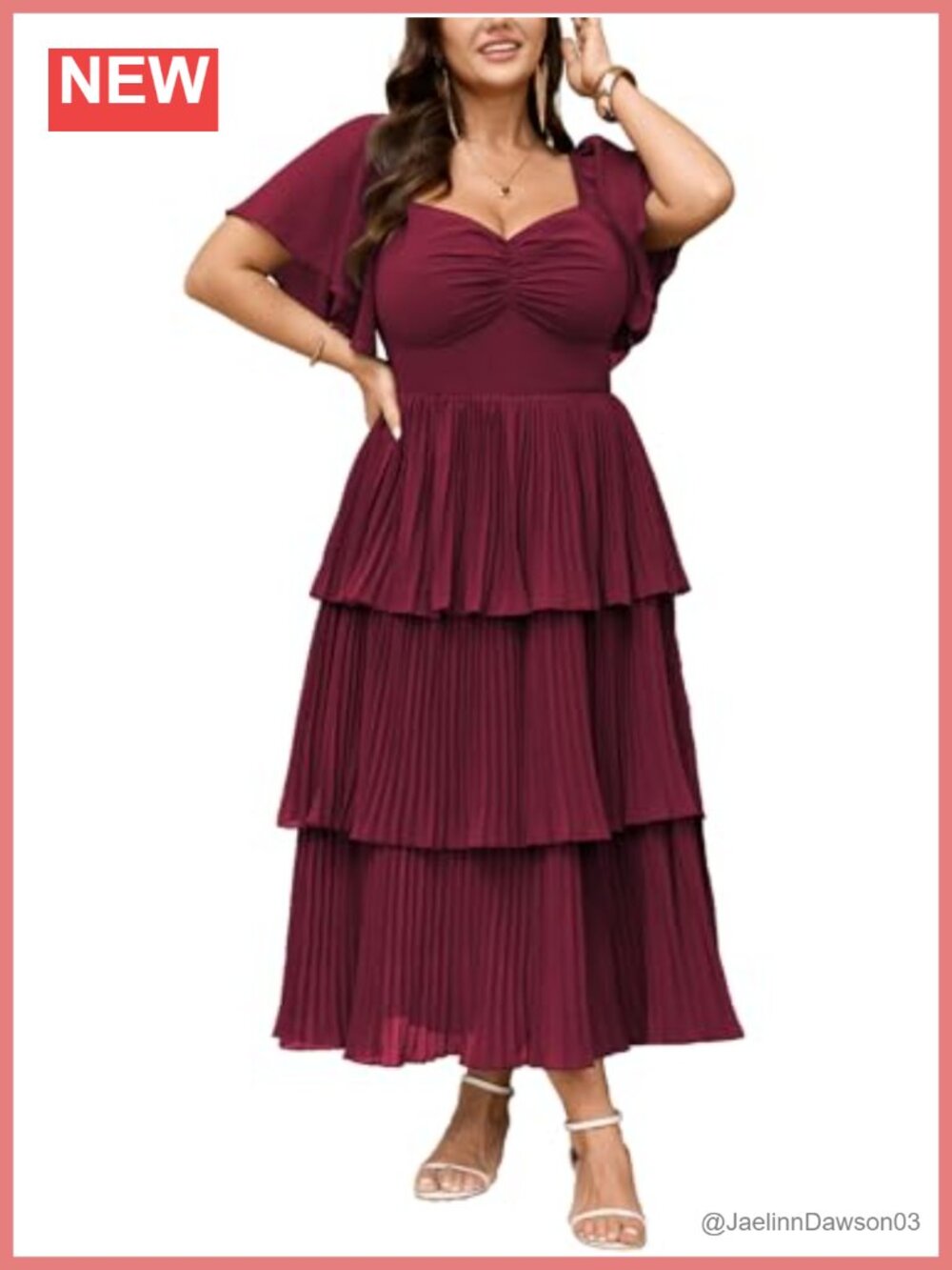 Plus Size Chiffon Maxi Dress Sweetheart Neck Short Sleeve Formal Wedding Guest